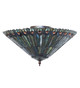 Tiffany Jeweled Peacock Three Light Flushmount (274068)