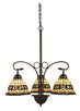 Meyda Tiffany - 27421 - Three Light Chandelier - Tiffany Roman - Mahogany Bronze