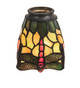 Meyda Tiffany - 27473 - Shade - Tiffany Hanginghead Dragonfly - Orange Flamer Green Red