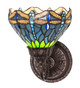 Meyda Tiffany - 275647 - One Light Wall Sconce - Tiffany Dragonfly - Mahogany Bronze