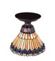 Tiffany Jeweled Peacock One Light Flushmount (276084)