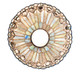 Tiffany Jeweled Peacock One Light Flushmount (276084)