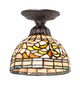 Meyda Tiffany - 276092 - One Light Flushmount - Tiffany Turning Leaf