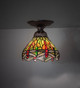 Tiffany Hanginghead Dragonfly One Light Flushmount (276102)
