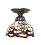 Meyda Tiffany - 276104 - One Light Flushmount - Roseborder - Mahogany Bronze