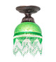 Meyda Tiffany - 276114 - One Light Flushmount - Roussillon - Mahogany Bronze