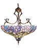 Meyda Tiffany - 30450 - Three Light Inverted Pendant - Wisteria - Mahogany Bronze