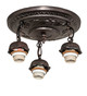 Meyda Tiffany - 30542 - Three Light Semi-Flushmount Hardware - Mahogany Bronze