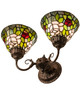 Tiffany Rosebush Two Light Wall Sconce (31121)