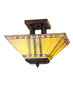 Meyda Tiffany - 31243 - Two Light Flushmount - Prairie Corn - Mahogany Bronze