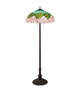 Meyda Tiffany - 37706 - Three Light Floor Lamp - Tiffany Cabbage Rose - Mahogany Bronze
