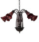 Stained Glass Pond Lily Seven Light Chandelier (49252)