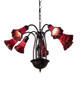 Stained Glass Pond Lily Seven Light Chandelier (49252)