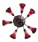 Stained Glass Pond Lily Seven Light Chandelier (49252)