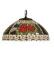 Meyda Tiffany - 51866 - One Light Pendant - Roses & Scrolls - Mahogany Bronze