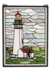 Meyda Tiffany - 55949 - Window - Yaquina Head Lighthouse - Purple/Blue Ca Beige