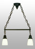 Meyda Tiffany - 56601 - Two Light Island Pendant - Revival Oyster Bay - Craftsman Brown