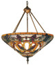Meyda Tiffany - 65651 - Three Light Inverted Pendant - Jeweled Grape - Mahogany Bronze