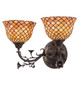Meyda Tiffany - 67383 - Two Light Wall Sconce - Tiffany Fishscale - Antique