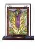 Meyda Tiffany - 68552 - One Light Mini Tabletop Window - Jack-in-the-Pulpit - Zasdy Purple/Blue Pr Xag