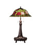 Tiffany Rosebush Three Light Table Lamp (71388)