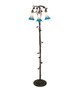 Meyda Tiffany - 71882 - Three Light Floor Lamp - Pink/Blue - Mahogany Bronze