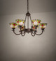 Tiffany Rosebush Six Light Chandelier (72651)