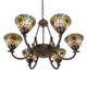 Tiffany Rosebush Six Light Chandelier (72651)