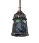 Tiffany Peacock Feather One Light Mini Pendant (81430)