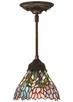 Meyda Tiffany - 82422 - One Light Mini Pendant - Wisteria - Beige Pink Purple