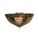 Meyda Tiffany - 97659 - Three Light Fan Light Fixture - Fleur-De-Lis - Mahogany Bronze