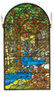 Meyda Tiffany - 98255 - Window - Tiffany Waterbrooks - Green Oaka Amber Grey