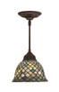 Meyda Tiffany - 98823 - One Light Mini Pendant - Fishscale - Mahogany Bronze