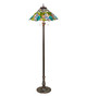 Meyda Tiffany - 99339 - Three Light Floor Lamp - Spiral Grape - Mahogany Bronze