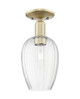 Innovations - 716-1C-AB-G457-6CL - One Light Semi-Flush Mount - Arcadia - Antique Brass