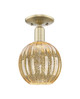 Innovations - 716-1C-AB-G458-7ME - One Light Semi-Flush Mount - Arcadia - Antique Brass