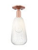 Innovations - 716-1C-AC-G480-6OP - One Light Semi-Flush Mount - Arcadia - Antique Copper