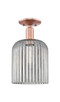 Innovations - 716-1C-AC-G559-8SM - One Light Semi-Flush Mount - Arcadia - Antique Copper