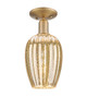 Innovations - 716-1C-BB-G457-6ME - One Light Semi-Flush Mount - Arcadia - Brushed Brass