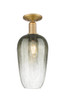 Innovations - 716-1C-BB-G484-7SL - One Light Semi-Flush Mount - Arcadia - Brushed Brass