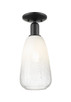 Innovations - 716-1C-BK-G480-6OP - One Light Semi-Flush Mount - Arcadia - Matte Black