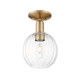 Innovations - 716-1C-CB-G458-7CL - One Light Semi-Flush Mount - Arcadia - Champagne Bronze