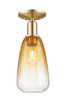 Innovations - 716-1C-CB-G480-6AM - One Light Semi-Flush Mount - Arcadia - Champagne Bronze