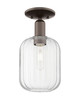 Innovations - 716-1C-OB-G460-7CL - One Light Semi-Flush Mount - Arcadia - Oil Rubbed Bronze