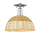 Innovations - 716-1C-PC-NBD2-12-NAT - One Light Semi-Flush Mount - Arcadia - Polished Chrome