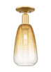 Innovations - 716-1C-SG-G480-6AM - One Light Semi-Flush Mount - Arcadia - Satin Gold