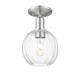 Innovations - 716-1C-SN-G458-7CL - One Light Semi-Flush Mount - Arcadia - Brushed Satin Nickel