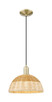 Innovations - 716-1P-AB-NBD2-12-NAT - One Light Mini Pendant - Arcadia - Antique Brass