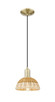 Innovations - 716-1P-AB-NBD2-75-NAT - One Light Mini Pendant - Arcadia - Antique Brass
