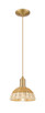 Innovations - 716-1P-BB-NBD2-75-NAT - One Light Mini Pendant - Arcadia - Brushed Brass